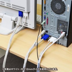 画像2: ケーブルカバー ケーブルプロテクター ケーブルタイ スパイラル 内寸直径6mm 2m巻き DIY 配線 CA-SP6