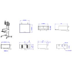 画像2: モニタワー専用オプション薄型機器収納ボックス(OP-BX02)