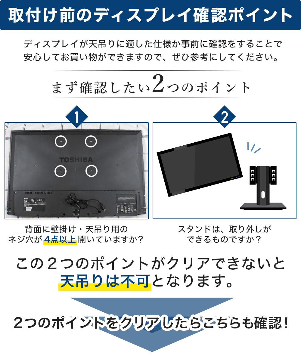 取付け前のテレビ確認ポイント