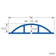 画像4: ソフトケーブルカバー ケーブルプロテクター ワイヤープロテクター 幅66.0mm 長さ2m DIY 配線 CA-65N2 (4)